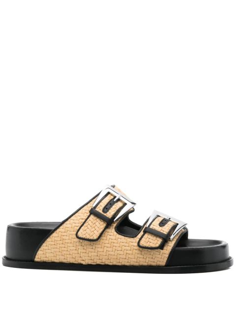 Paris Texas double-buckle sandals - Neutrals