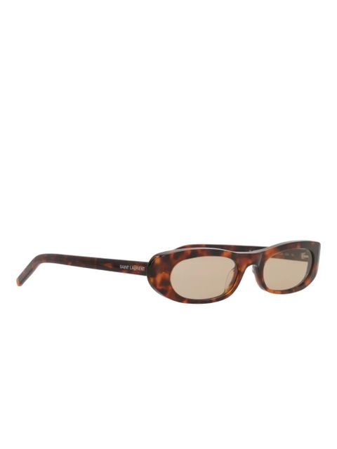 Saint Laurent tortoiseshell oval-frame sunglasses - Brown - zdjęcie produktu nr 2