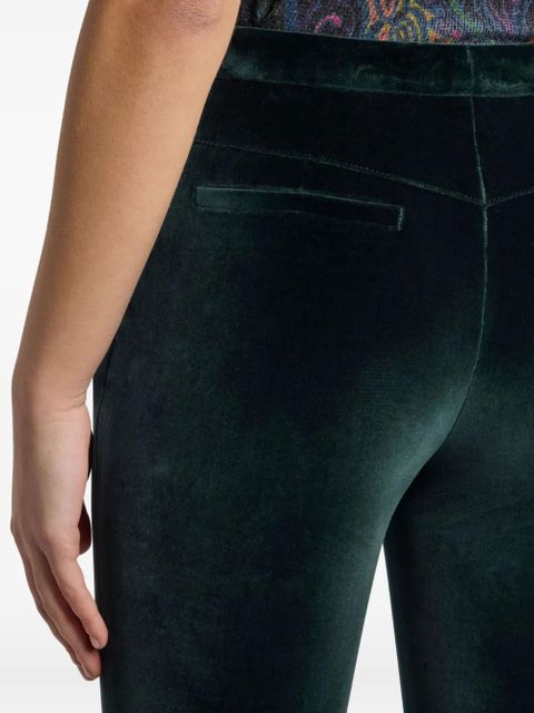 ETRO velvet flared trousers - Green