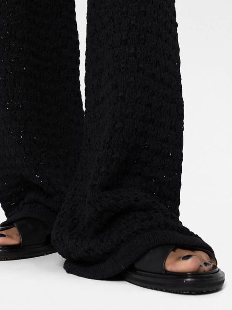 ROTATE BIRGER CHRISTENSEN loose-knit high-waisted trousers - Black