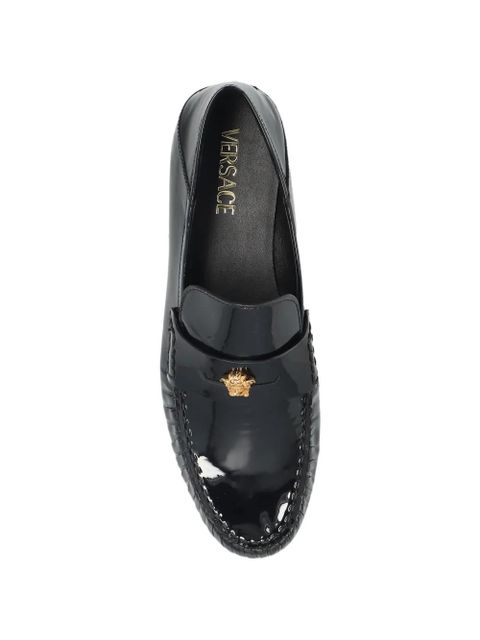Versace medusa-detail loafers - Black