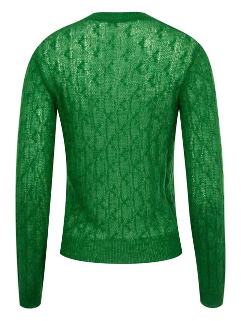 LOEWE cable-knit jumper - Green - zdjęcie produktu nr 2
