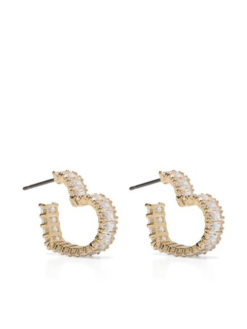 Swarovski Matrix heart-shaped earrings - Gold - zdjęcie produktu nr 1