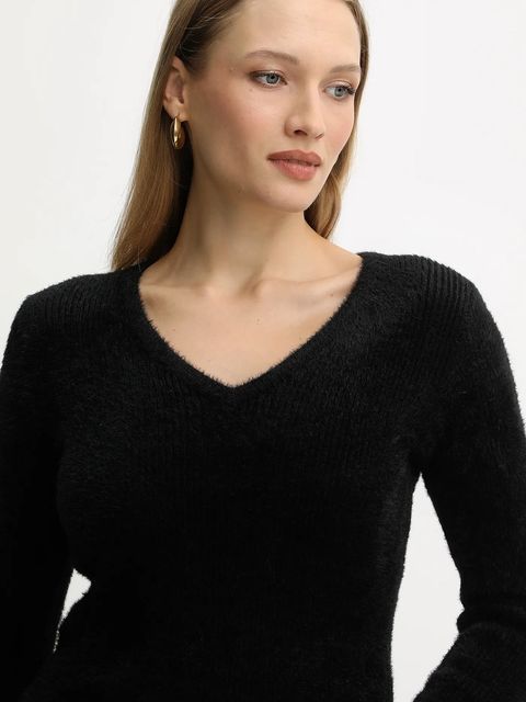 Morgan sweter MOOVE damski kolor czarny lekki MOOVE