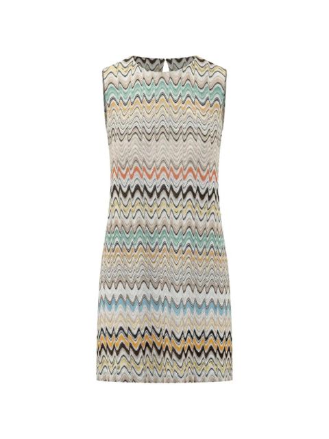 Missoni zigzag-knit sleeveless mini dress - Neutrals - zdjęcie produktu nr 1