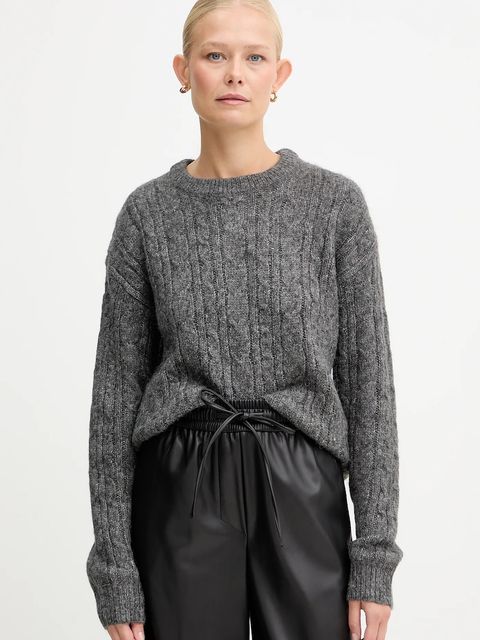 Silvian Heach sweter z domieszką wełny MARKOVKA damski kolor szary GPA25146MA - zdjęcie produktu nr 1