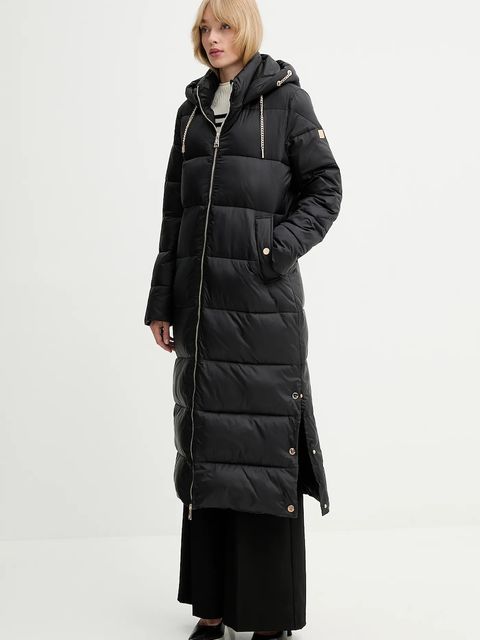 Fracomina kurtka kolor czarny przejściowa FR25WC3001O42301