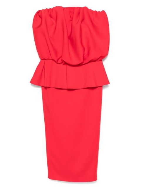 Rowen Rose puffball-top maxi dress - Red - zdjęcie produktu nr 1