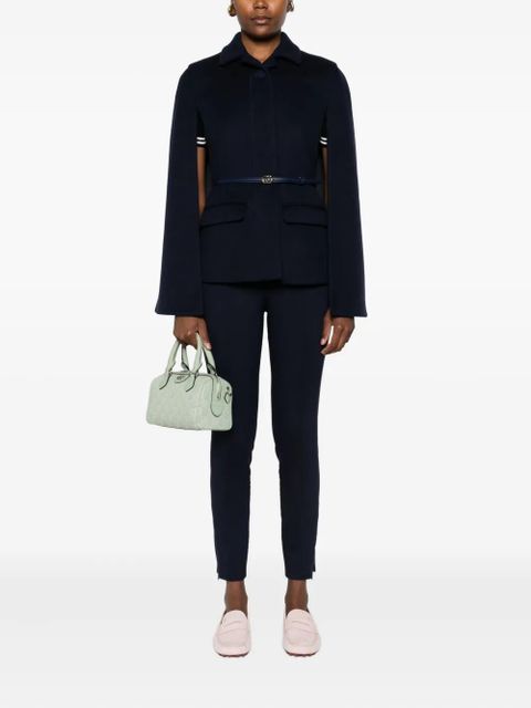 Gucci belted wool cape - Blue