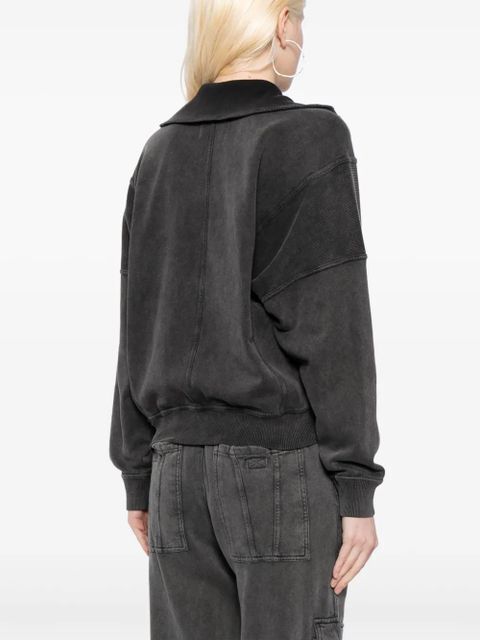 MARANT ÉTOILE Phenix zip-up cotton sweatshirt - Grey