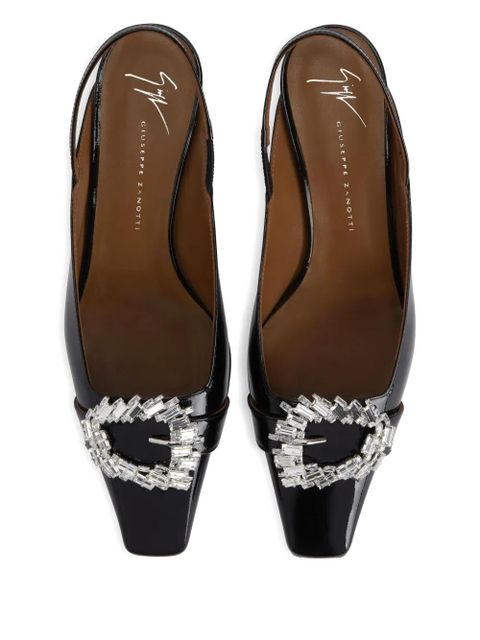 Giuseppe Zanotti crystal-embellished slingback pumps - Black
