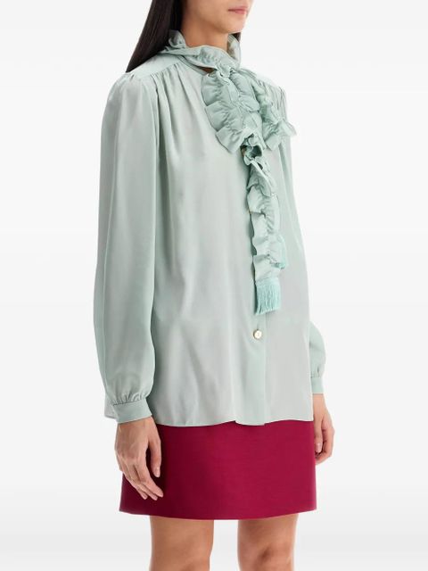 Valentino Garavani crepe de chine shirt - Green