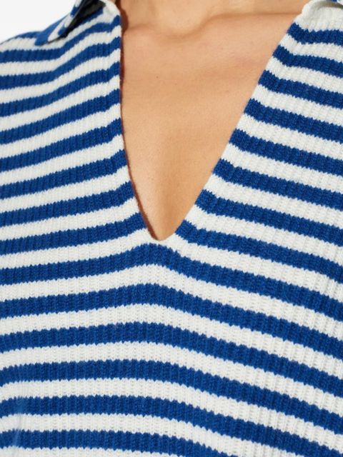 Max Mara striped V-neck sweater - Blue
