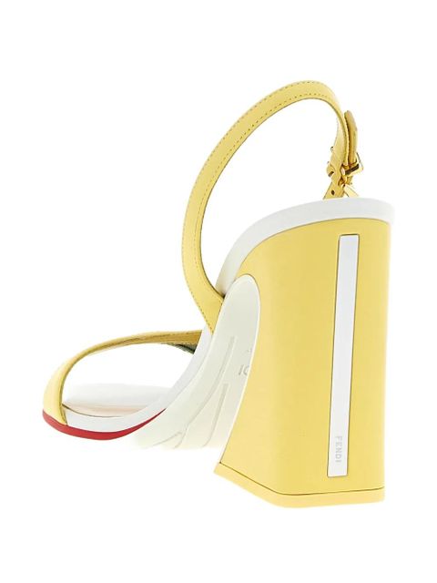 FENDI Arco asymmetric-design sandals - Yellow