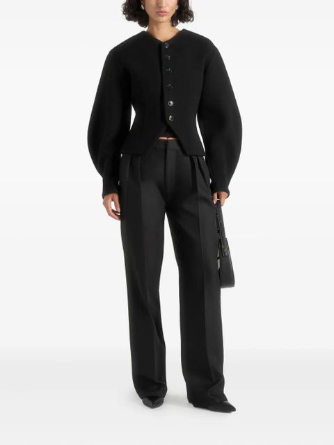 Manière De Voir Aya balloon-sleeve hourglass jacket - Black - zdjęcie produktu nr 2