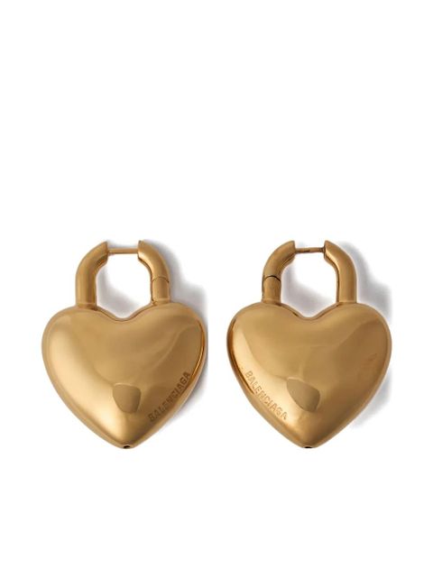 Balenciaga heart-shaped hoop earrings - Gold