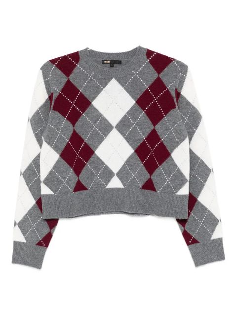 Maje argyle-print sweater - Grey - zdjęcie produktu nr 2