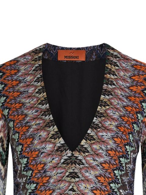 Missoni patterned V-neck mini dress - Orange - zdjęcie produktu nr 2