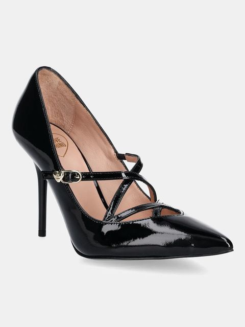 Love Moschino szpilki skórzane kolor czarny JA10319G1NIH0000 - zdjęcie produktu nr 1