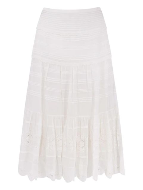 MARANT ÉTOILE Paoline embroidered midi skirt - White - zdjęcie produktu nr 2