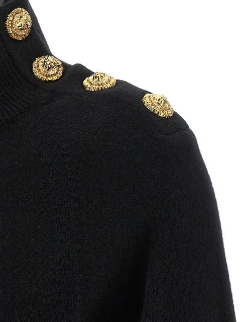 Balmain coin-button high-neck sweater - Black - zdjęcie produktu nr 2