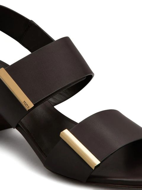 Tod's 55mm leather sandals - Brown