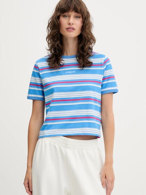 Tommy Jeans t-shirt bawełniany damski kolor niebieski DW0DW21391 - zdjęcie produktu nr 1