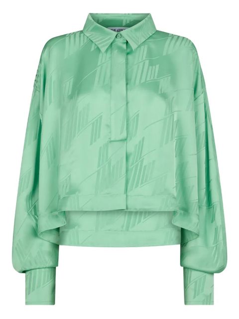The Attico embossed-pattern blouse - Green - zdjęcie produktu nr 1
