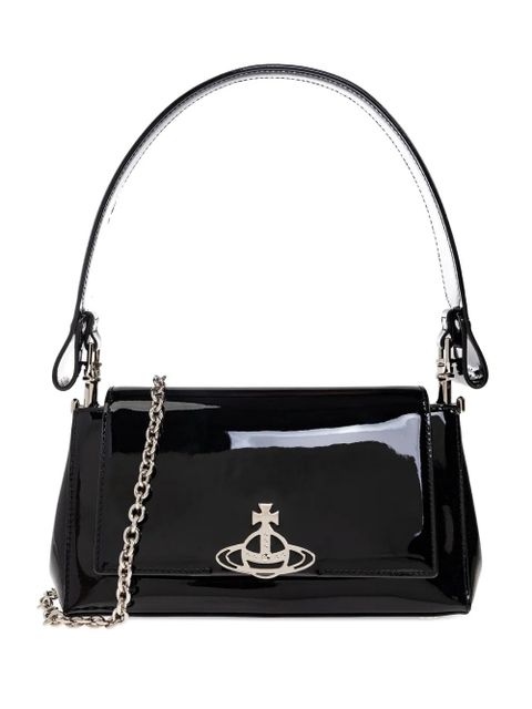 Vivienne Westwood patent-leather orb shoulder bag - Black - zdjęcie produktu nr 1