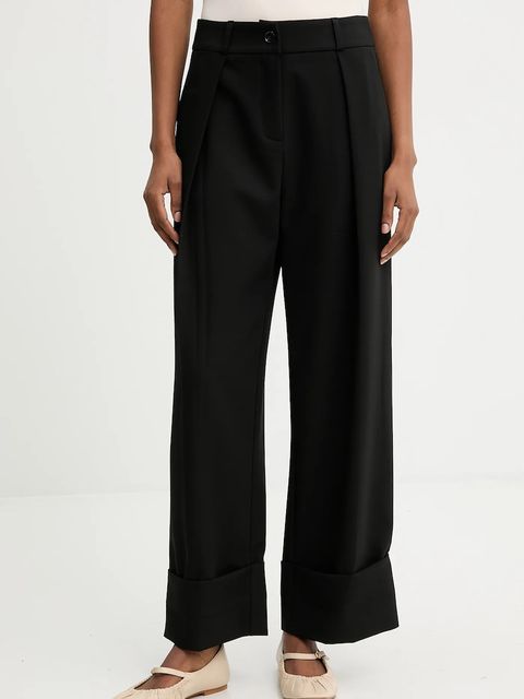 Answear.LAB spodnie damskie kolor czarny proste high waist - zdjęcie produktu nr 1