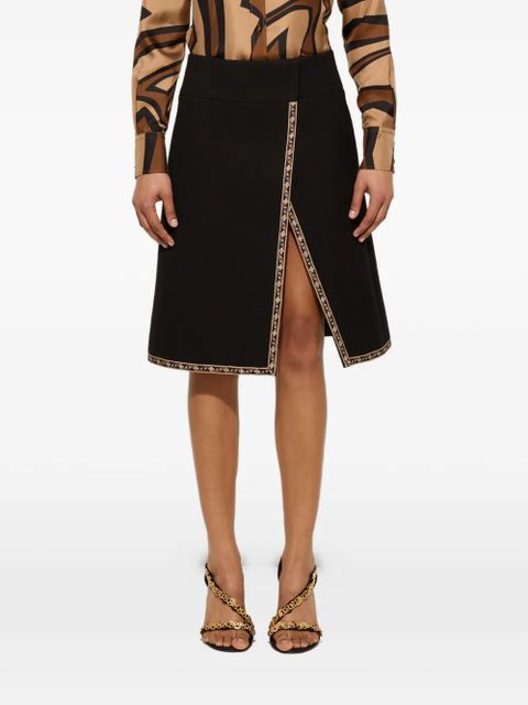 PUCCI Labirinto-print wool skirt - Black