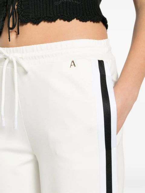 TWINSET side-stripe track pants - White
