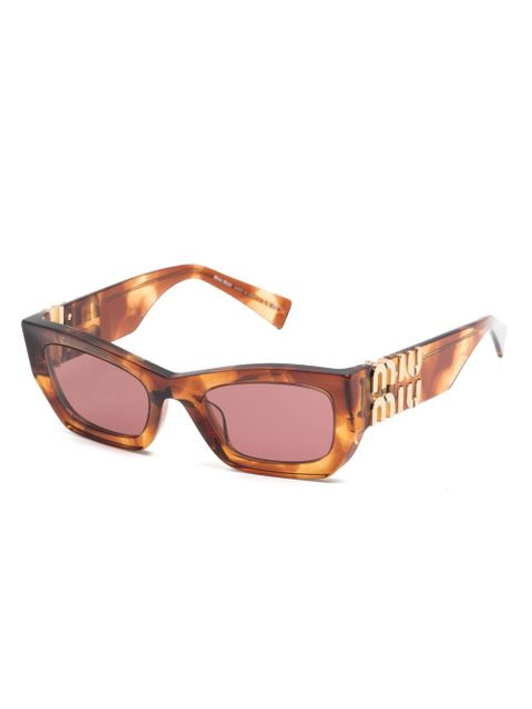 Miu Miu Eyewear Miu Glimpse rectangle-frame sunglasses - Brown - zdjęcie produktu nr 2