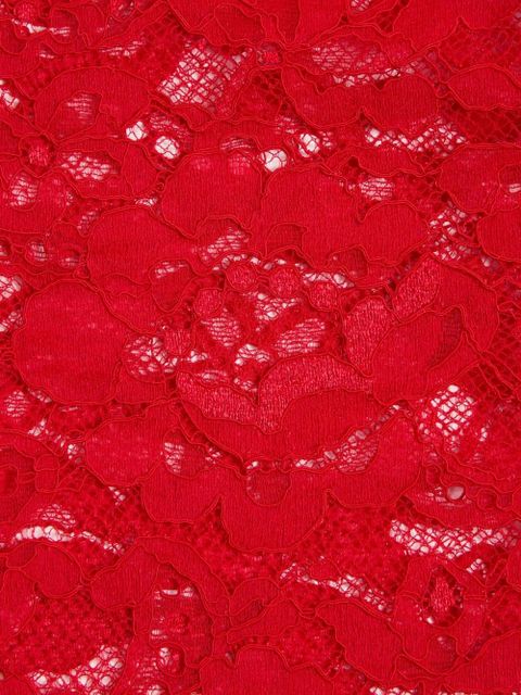 Valentino Garavani rebrodé lace tights - Red