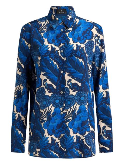 ETRO floral-print button-up shirt - Blue - zdjęcie produktu nr 1