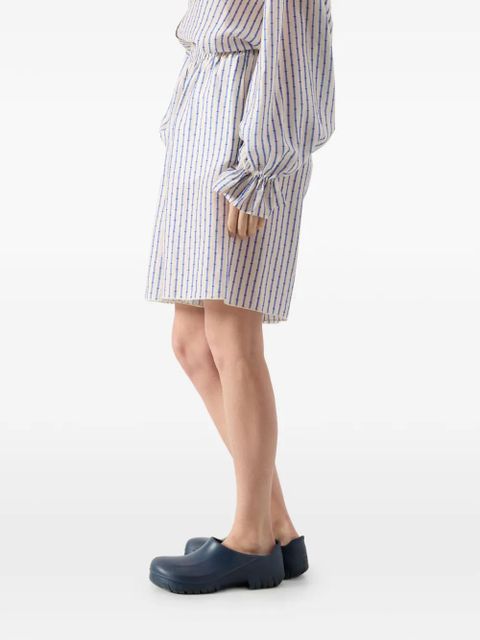 American Vintage Zivow striped drawstring shorts - Neutrals