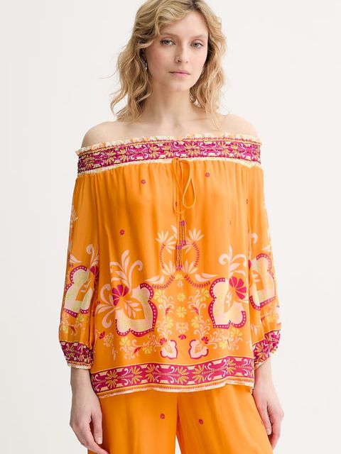 Twinset bluzka hiszpanka damska z wiskozy - zdjęcie produktu nr 1