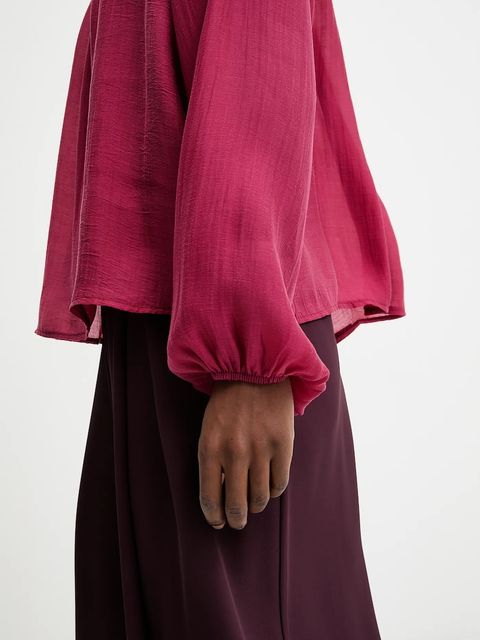 Answear.LAB bluzka damska kolor bordowy gładka