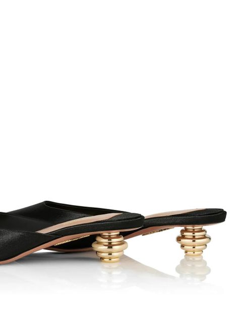 Aquazzura x Alex Rivière jewel-embellished mules - Black