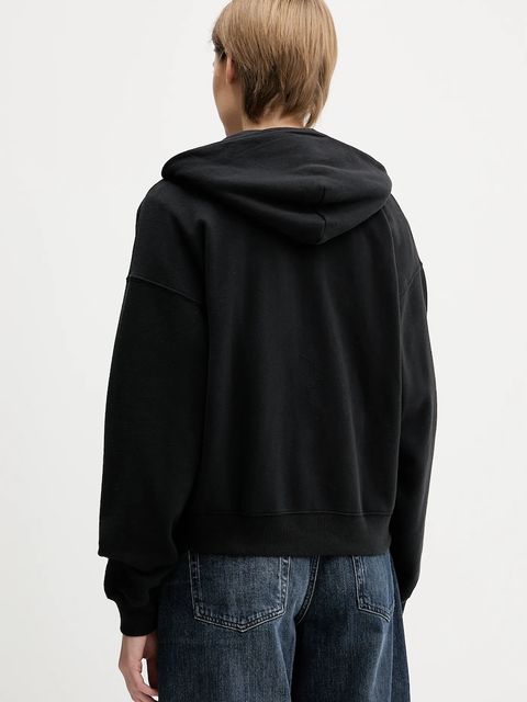 Hollister Co. bluza damska kolor czarny z kapturem gładka KI352-5171-900