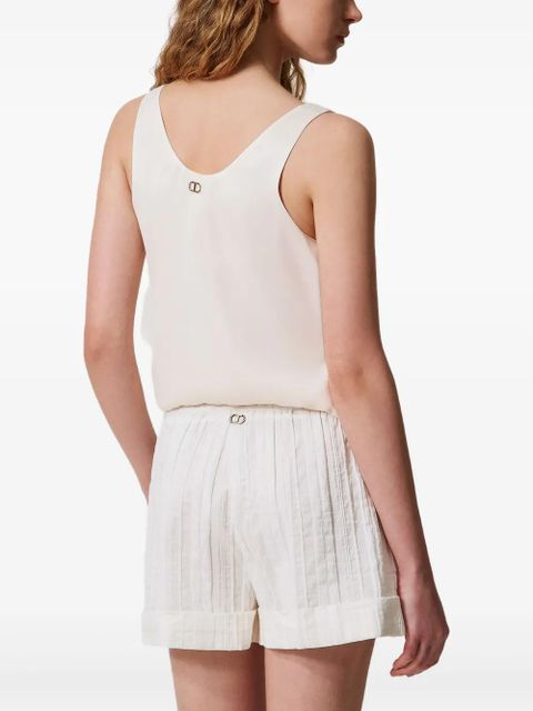 TWINSET drawstring shorts - White