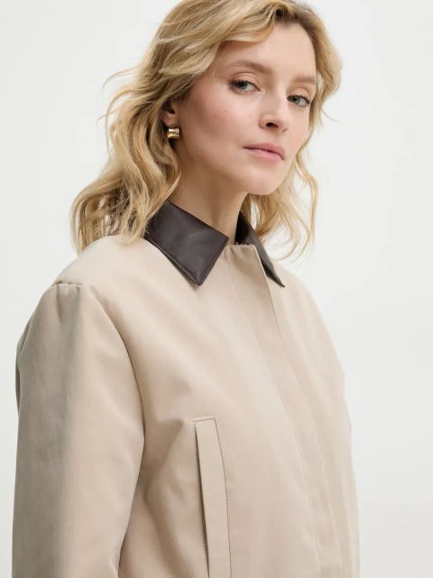 Answear.LAB kurtka kolor beżowy przejściowa