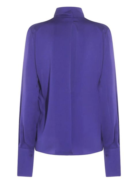 TOM FORD high-neck blouse - Blue - zdjęcie produktu nr 2