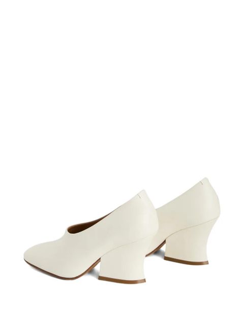 Jil Sander block-heel round-toe pumps - White