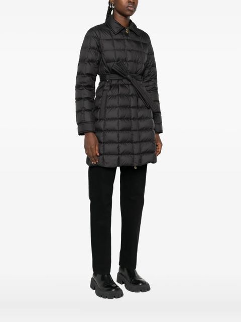 Moncler quilted belted coat - Black