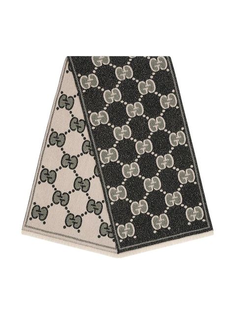 Gucci GG jacquard scarf - Black - zdjęcie produktu nr 2