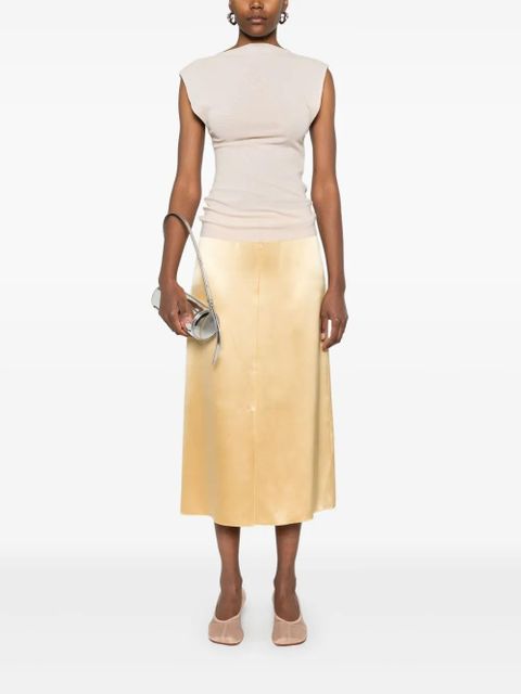Altuzarra satined midi skirt - Yellow