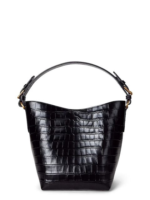 Lauren Ralph Lauren torebka skórzana kolor czarny 431980189