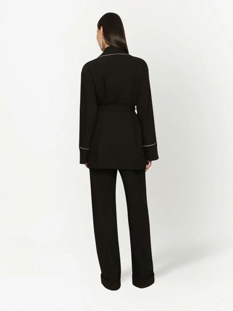 Dolce & Gabbana KIM DOLCE&GABBANA belted pajama shirt - Black
