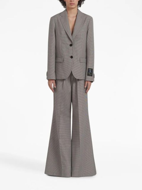 Marni logo-waistband checked trousers - Multicolour - zdjęcie produktu nr 2